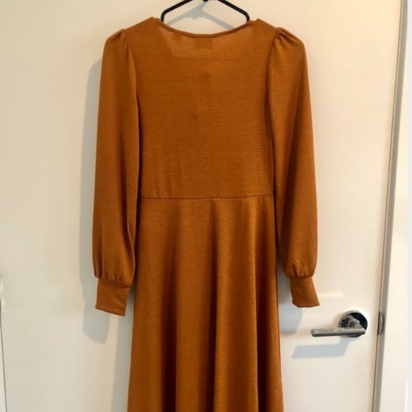 BNWT ASOS High Low Maternity Dress XS Rust - Picture 5 of 5
